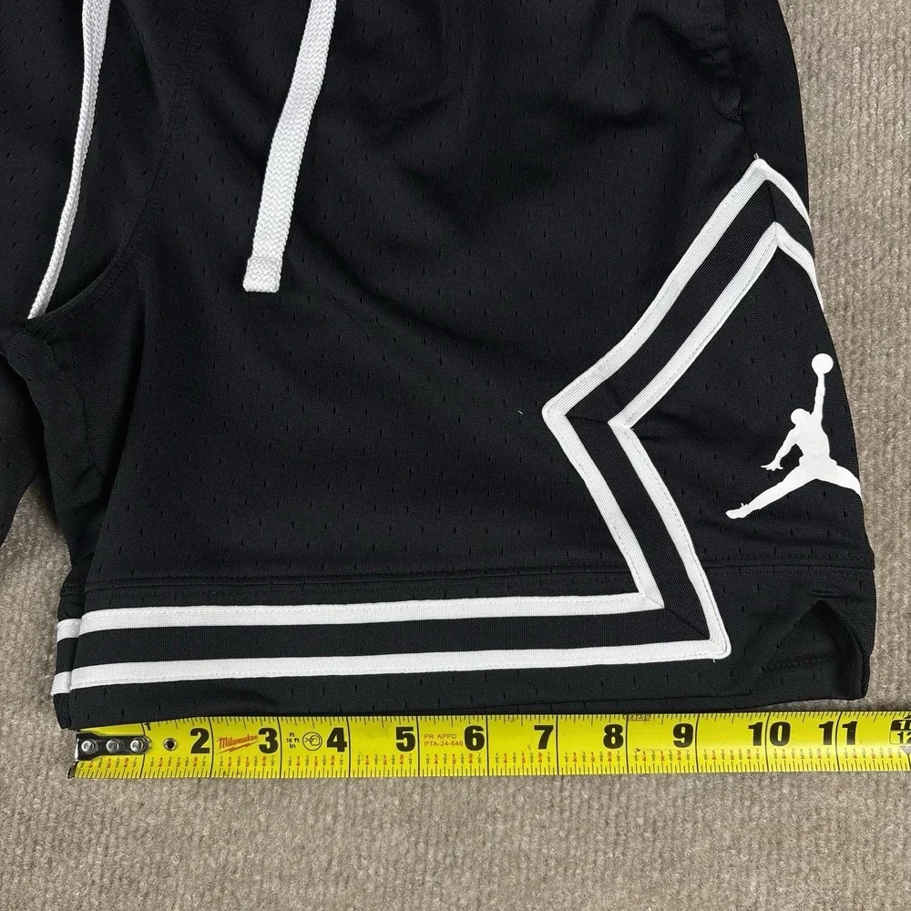 Nike Air Jordan Dri-FIT Diamond Basketball Shorts Black White Men's Medium